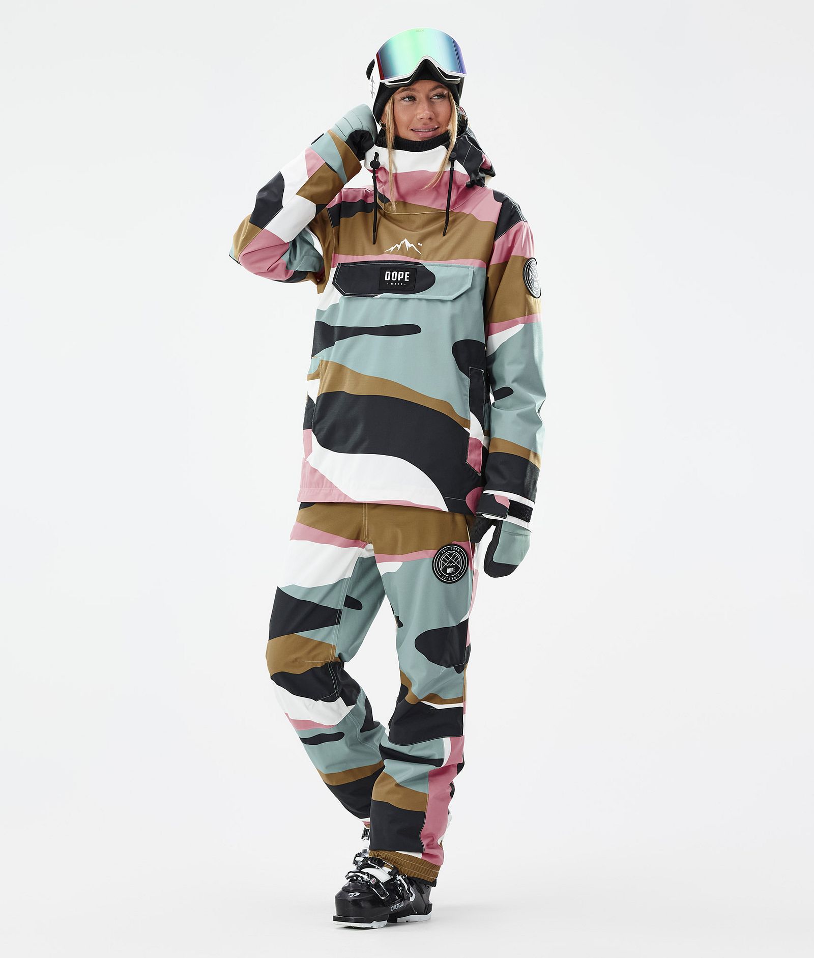 Dope Blizzard W Skijakke Dame Shards Gold Muted Pink, Bilde 2 av 8