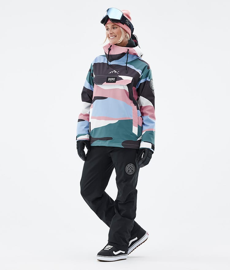 Dope Blizzard W 22 Snowboardjakke Dame Shards Light Blue Muted Pink, Image 3 of 9