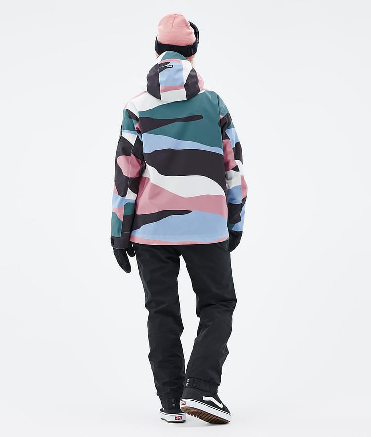 Dope Blizzard W 22 Snowboardjakke Dame Shards Light Blue Muted Pink, Image 5 of 9