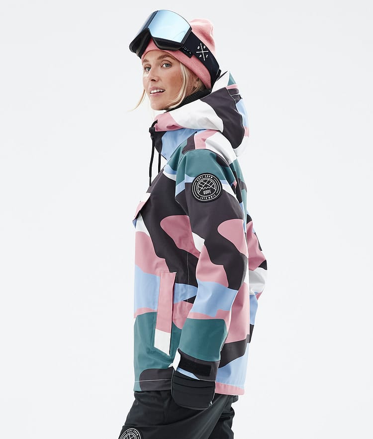 Dope Blizzard W 22 Snowboardjakke Dame Shards Light Blue Muted Pink, Image 6 of 9