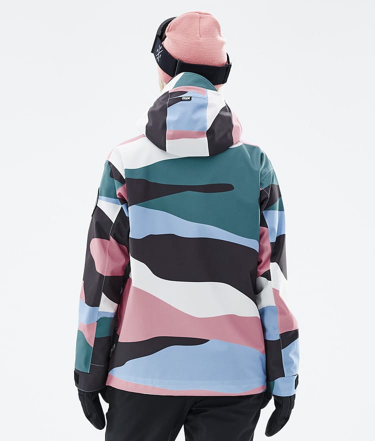Dope Blizzard W 22 Snowboardjakke Dame Shards Light Blue Muted Pink, Image 7 of 9