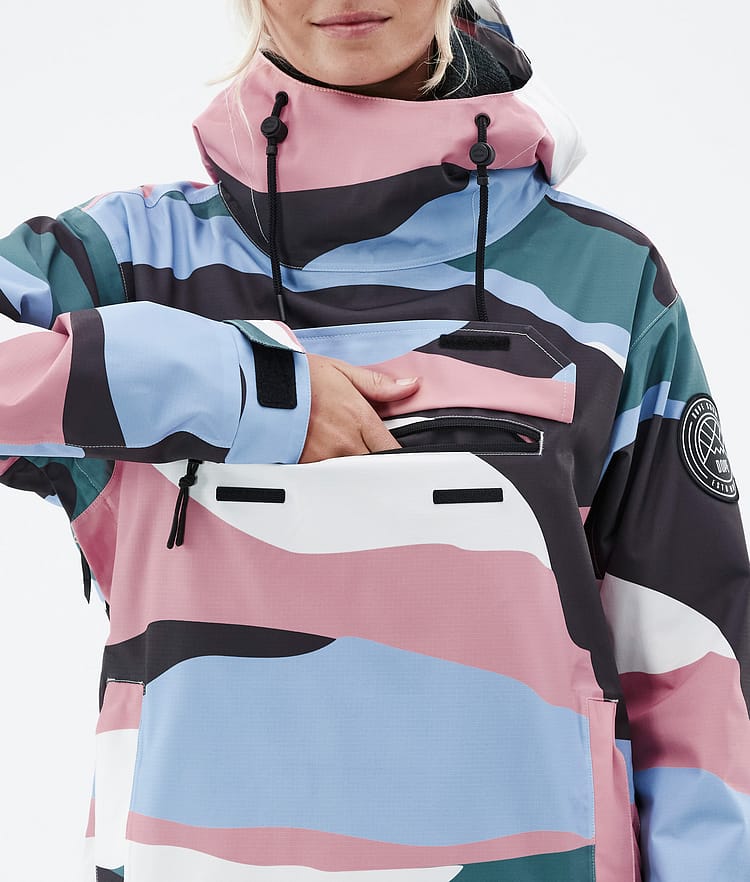 Dope Blizzard W 22 Snowboardjakke Dame Shards Light Blue Muted Pink, Image 9 of 9