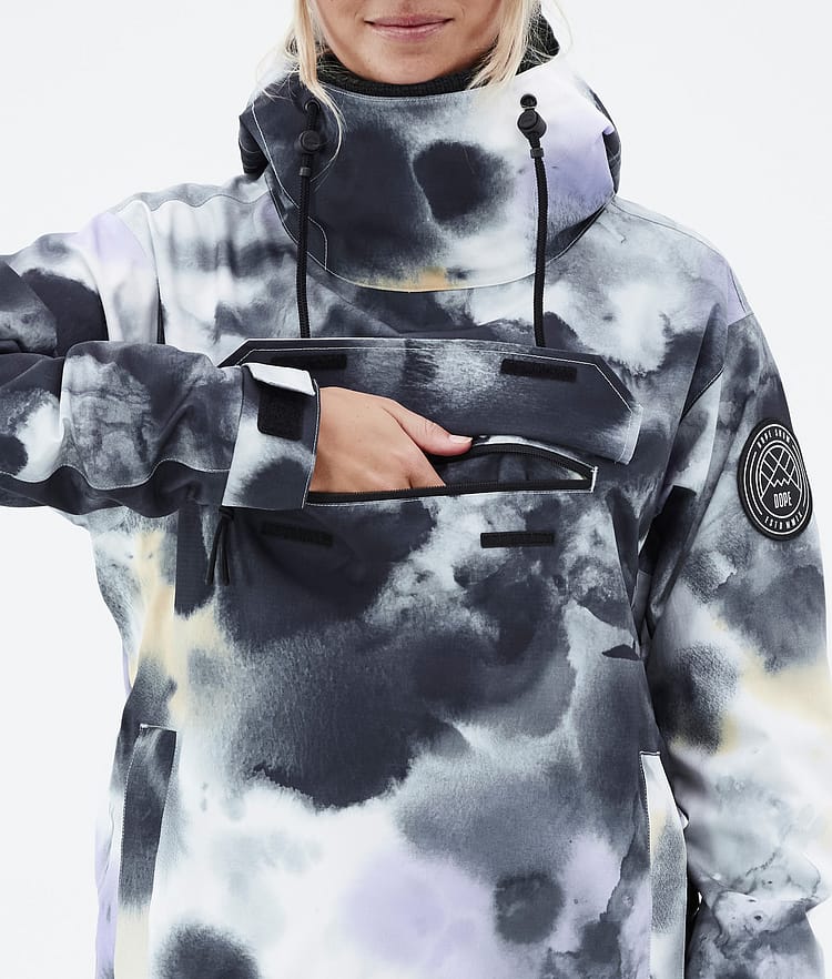 Dope Blizzard W 22 Snowboardjakke Dame Tiedye Black Purple, Image 9 of 9