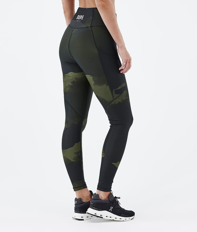 Dope Lofty Tech Leggings Dame Green Camo, Bilde 2 av 8