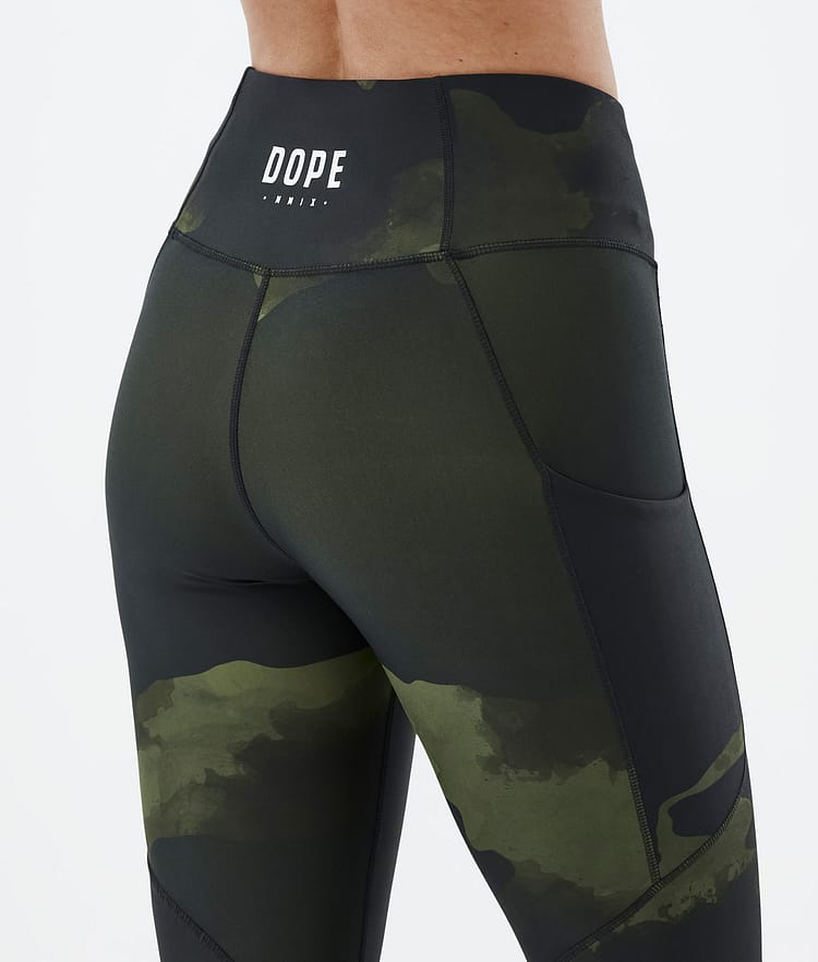 Dope Lofty Tech Leggings Dame Green Camo, Bilde 7 av 8