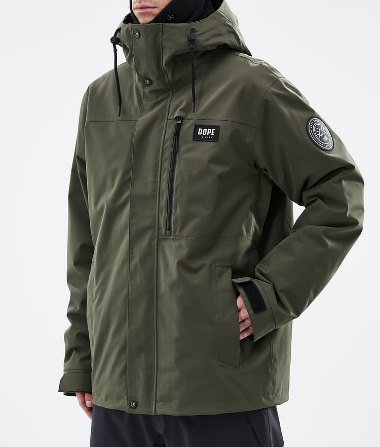 Dope Blizzard Full Zip 24 Snowboardjakke Herre Olive Green Renewed, Bilde 7 av 9