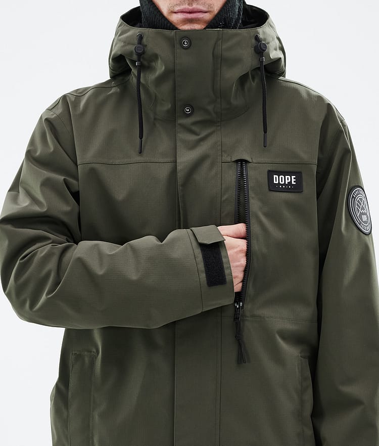Dope Blizzard Full Zip 24 Snowboardjakke Herre Olive Green Renewed, Bilde 8 av 9