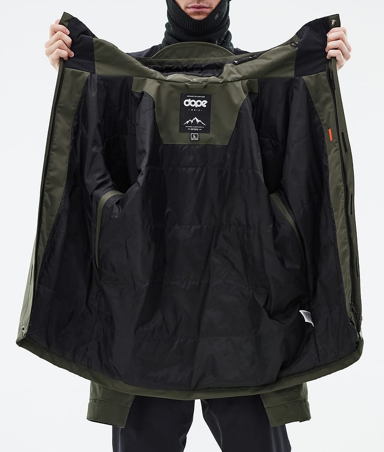 Dope Blizzard Full Zip 24 Snowboardjakke Herre Olive Green Renewed, Bilde 9 av 9