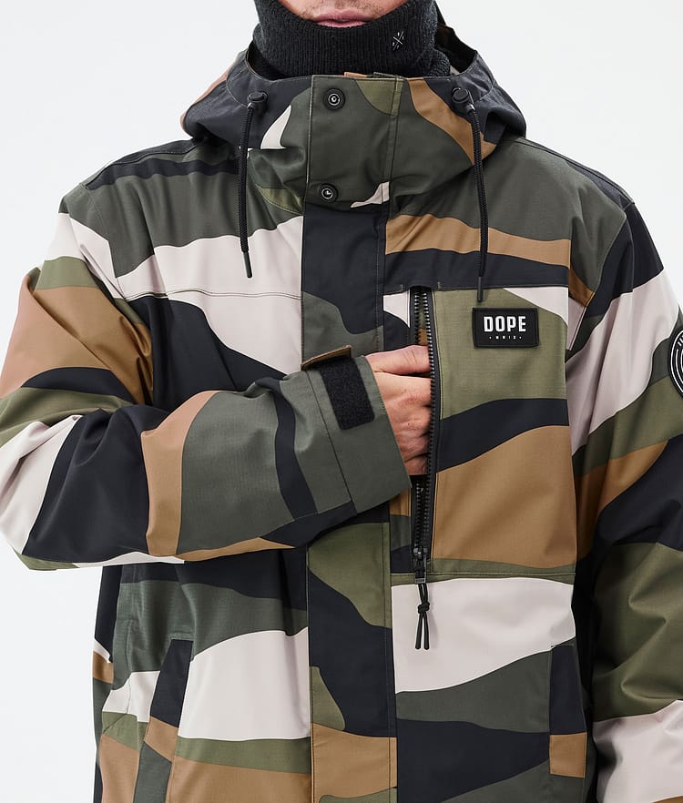 Dope Blizzard Full Zip Snowboardjakke Herre Shards Gold Green, Image 8 of 9