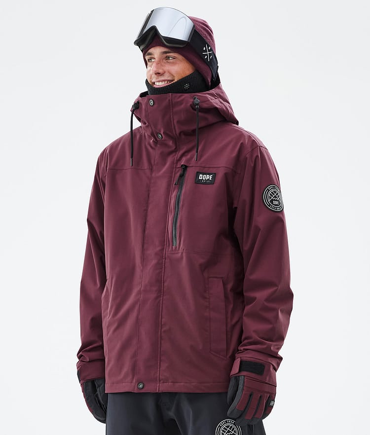 Dope Blizzard Full Zip Snowboardjakke Herre Burgundy