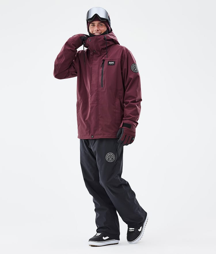 Dope Blizzard Full Zip Snowboardjakke Herre Burgundy