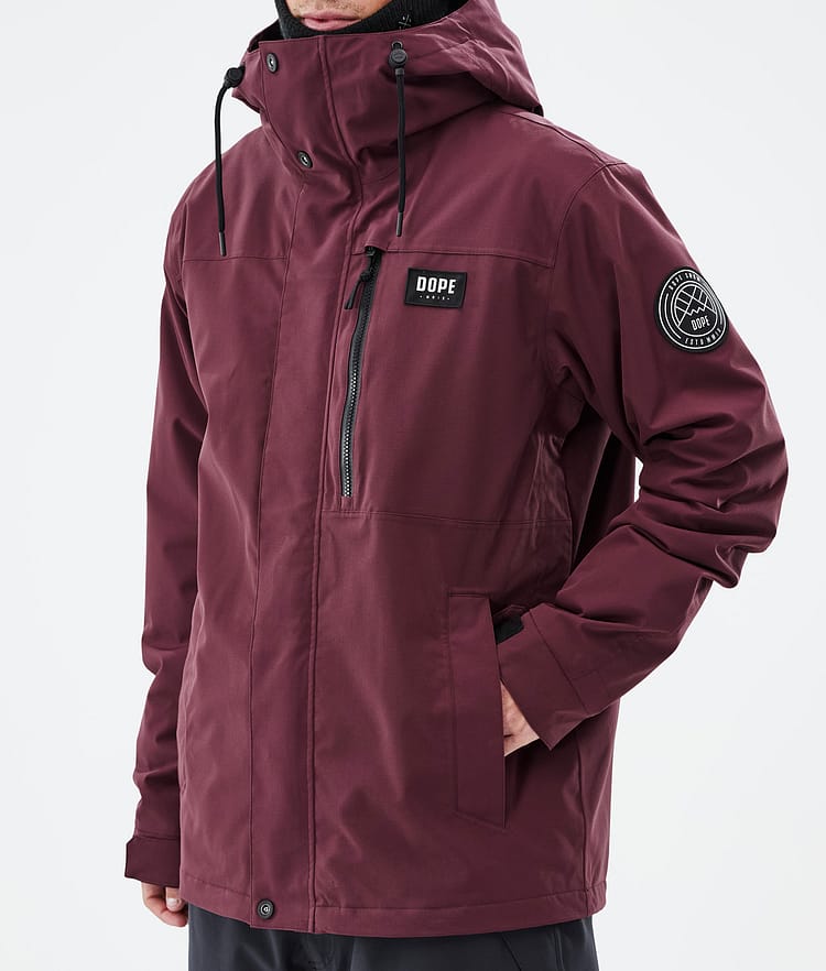 Dope Blizzard Full Zip Snowboardjakke Herre Burgundy