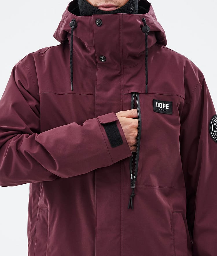 Dope Blizzard Full Zip Snowboardjakke Herre Burgundy