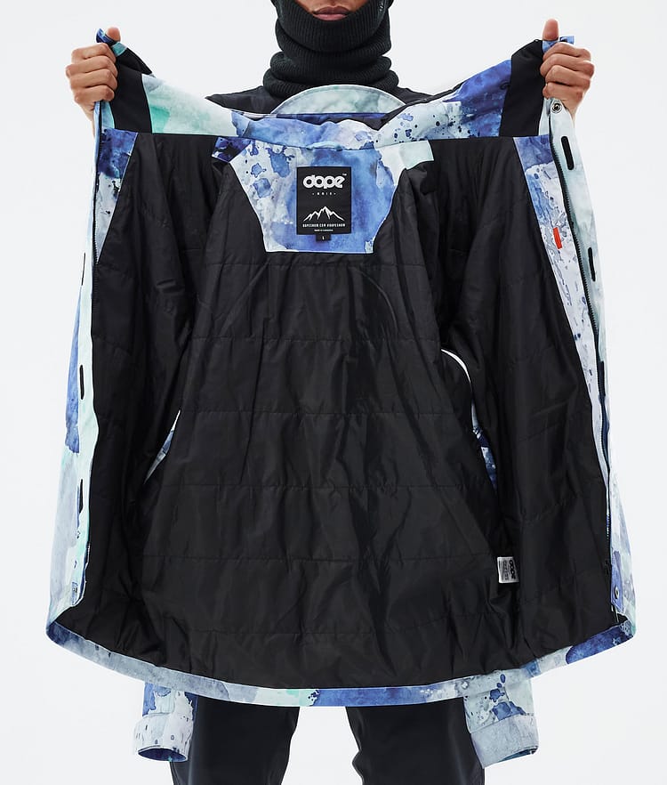 Dope Blizzard Full Zip Snowboardjakke Herre Spray Blue Green, Bilde 9 av 9
