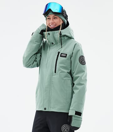 Dope Blizzard W Full Zip 24 Snowboardjakke Faded Green