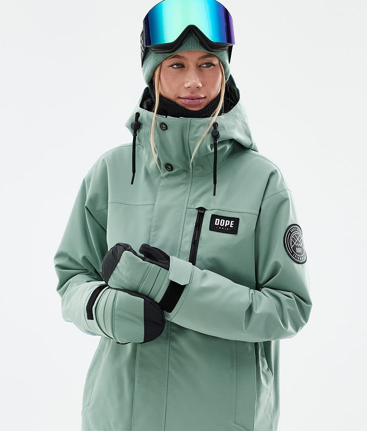 Dope Blizzard W Full Zip 24 Snowboardjakke Dame Faded Green Renewed, Bilde 2 av 10