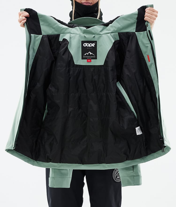 Dope Blizzard W Full Zip 24 Snowboardjakke Dame Faded Green Renewed, Bilde 10 av 10