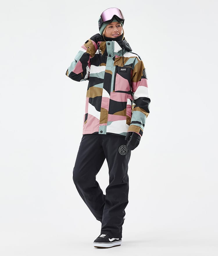 Dope Blizzard W Full Zip Snowboardjakke Dame Shards Gold Muted Pink Renewed, Bilde 3 av 9