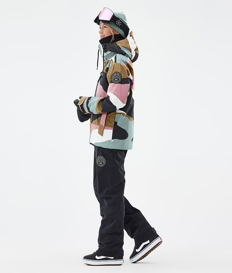Dope Blizzard W Full Zip Snowboardjakke Dame Shards Gold Muted Pink, Bilde 3 av 9