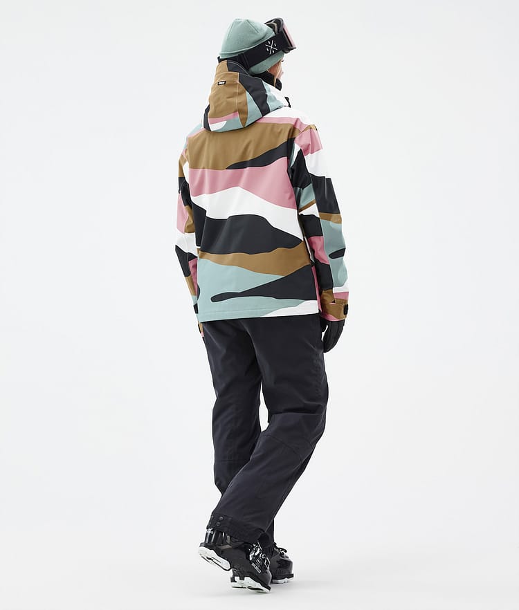 Dope Blizzard W Full Zip Skijakke Dame Shards Gold Muted Pink, Bilde 4 av 9