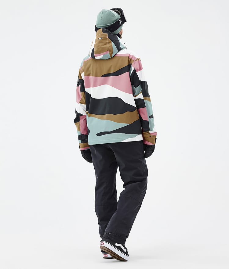 Dope Blizzard W Full Zip Snowboardjakke Dame Shards Gold Muted Pink, Bilde 4 av 9