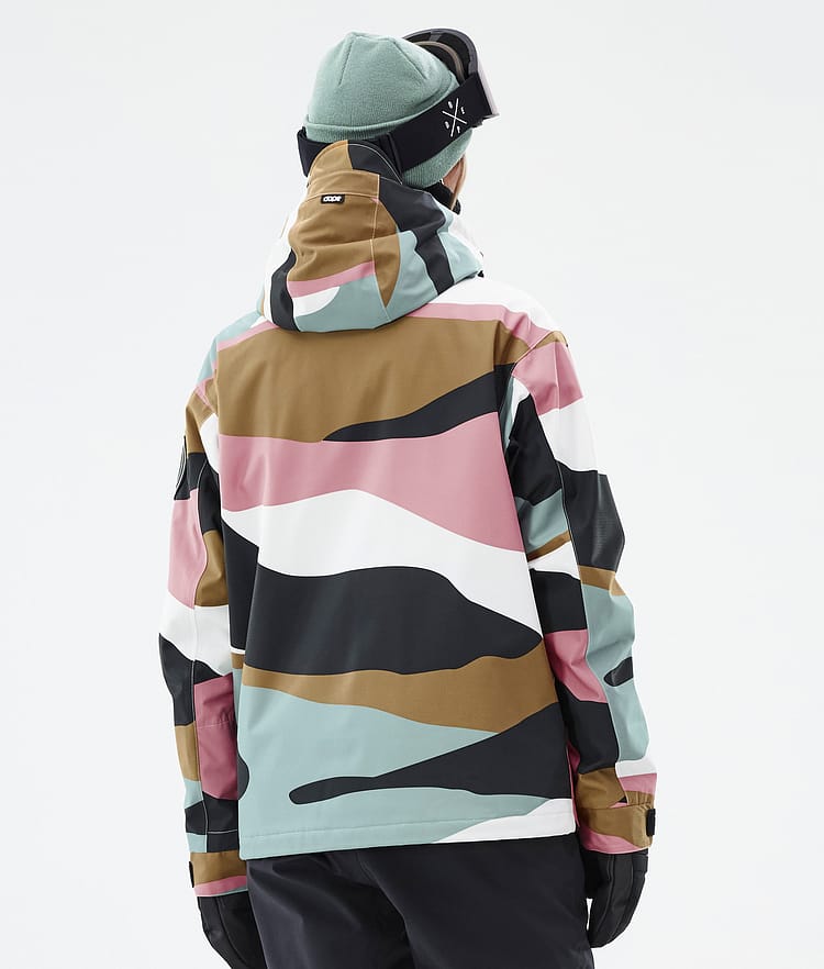 Dope Blizzard W Full Zip Snowboardjakke Dame Shards Gold Muted Pink, Bilde 6 av 9