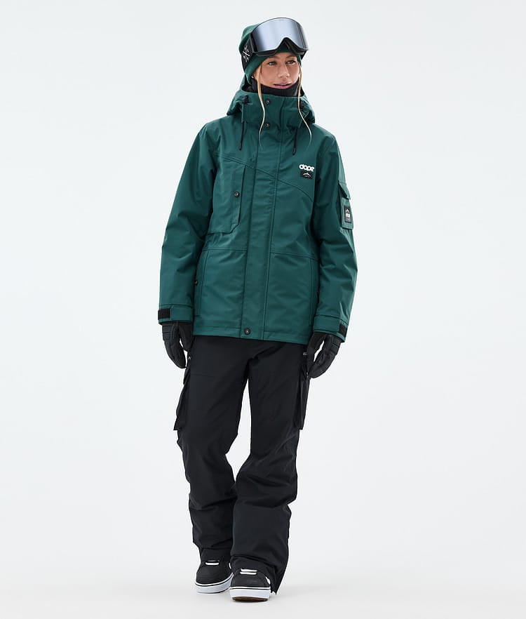 Dope Adept W Snowboardjakke Dame Bottle Green, Bilde 2 av 9