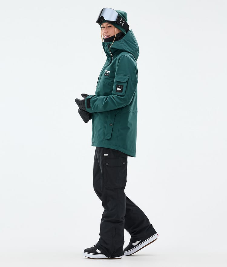 Dope Adept W Snowboardjakke Dame Bottle Green, Bilde 3 av 9