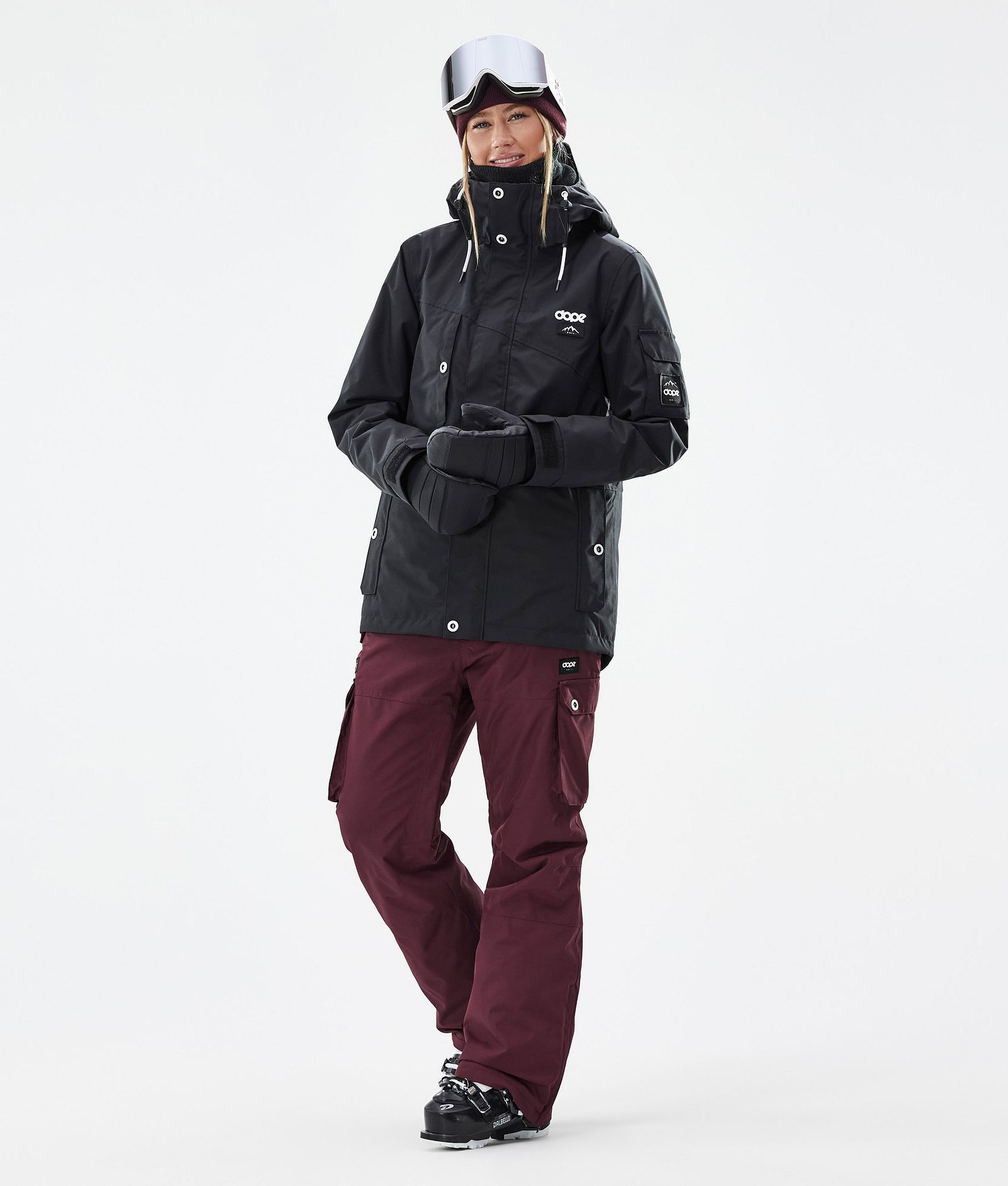 Dope Iconic W Skibukse Dame Burgundy, Bilde 2 av 7