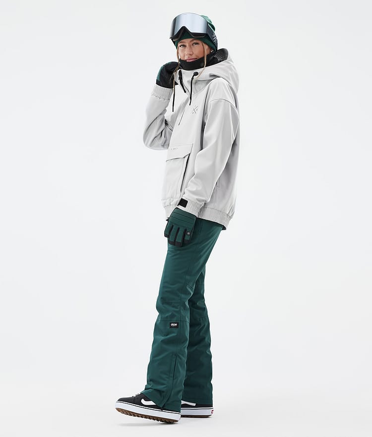 Dope Cyclone W Snowboardjakke Dame Light Grey Renewed, Bilde 3 av 8