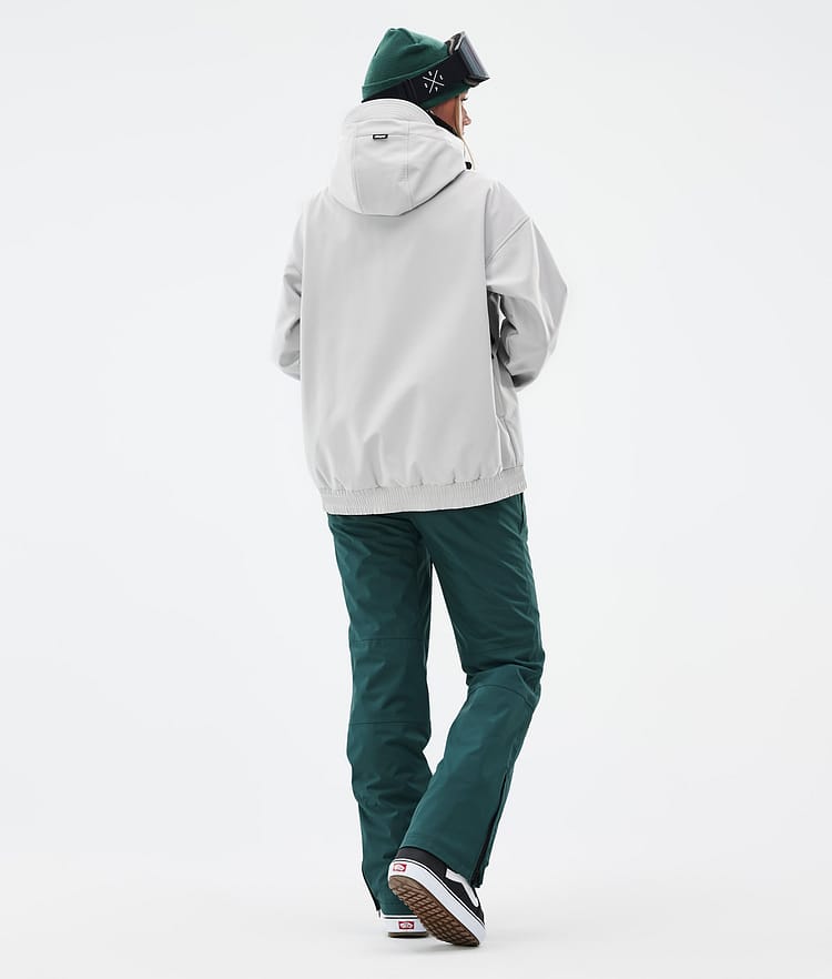 Dope Cyclone W Snowboardjakke Dame Light Grey Renewed, Bilde 4 av 8