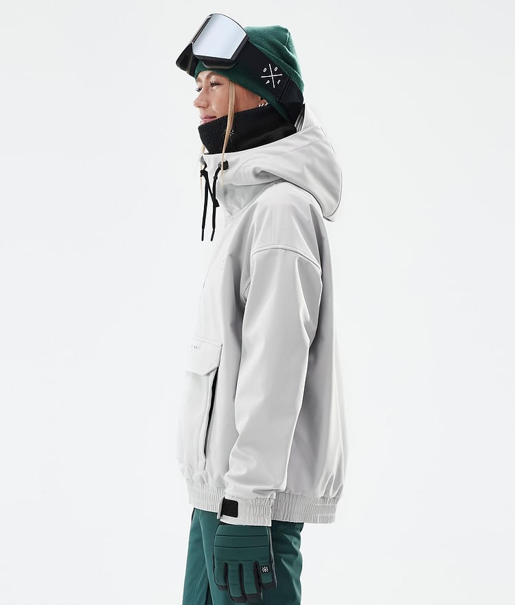 Dope Cyclone W Snowboardjakke Dame Light Grey Renewed, Bilde 5 av 8