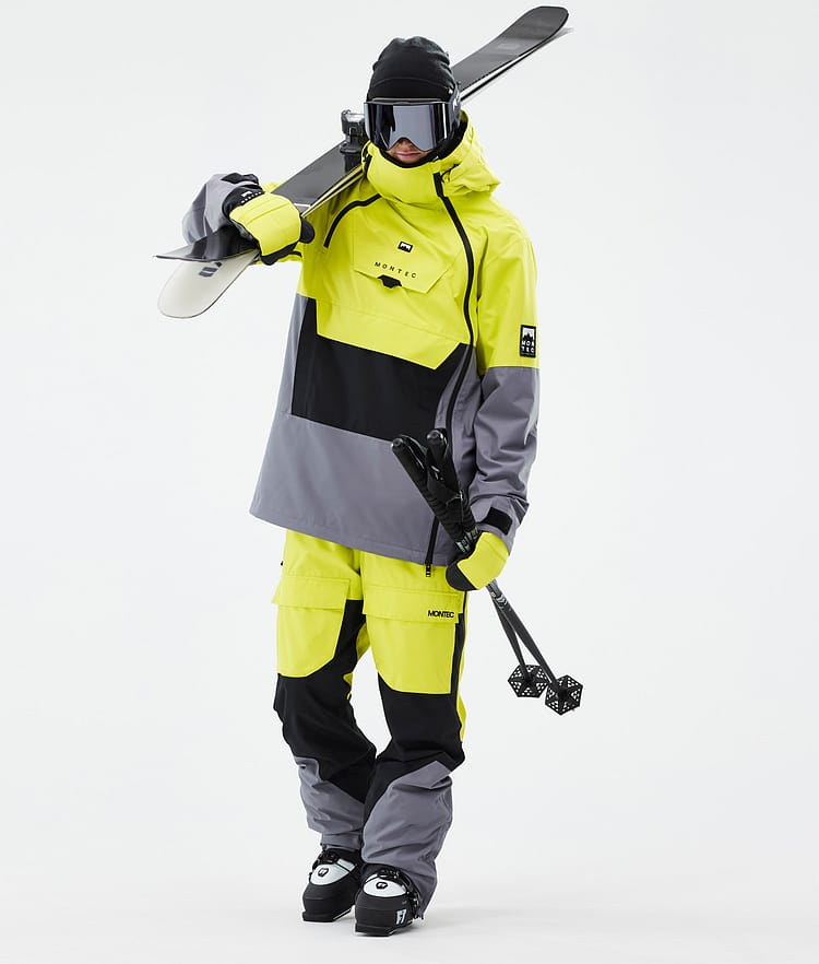 Montec Doom Skijakke Herre Bright Yellow/Black/Light Pearl, Bilde 2 av 10