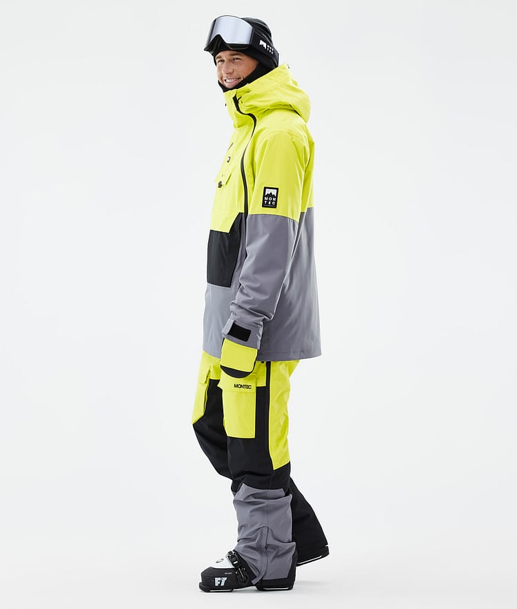 Montec Doom Skijakke Herre Bright Yellow/Black/Light Pearl, Bilde 3 av 10