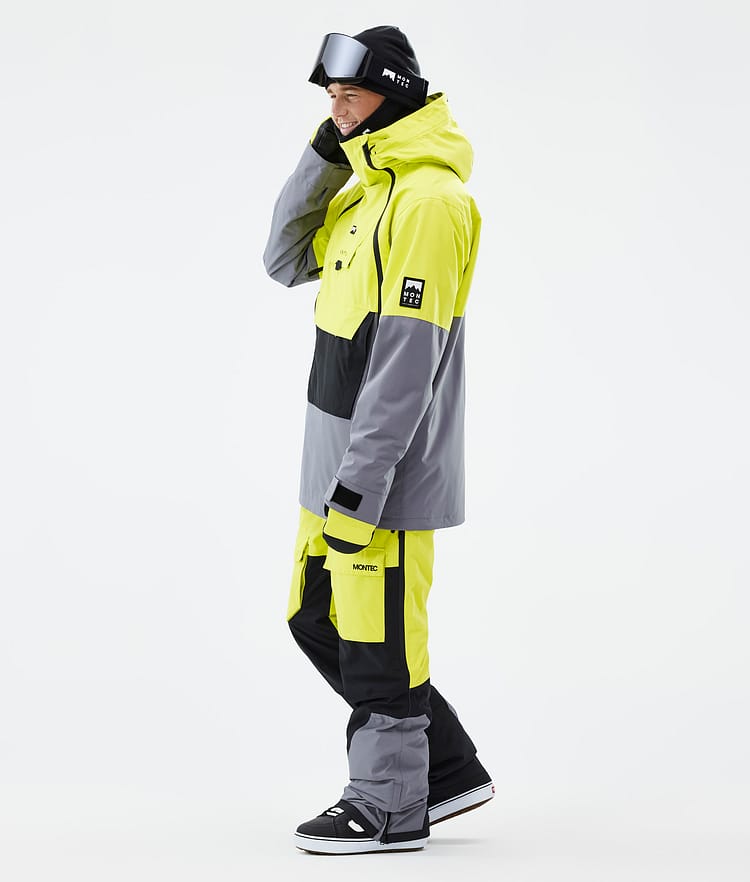 Montec Doom Snowboardjakke Herre Bright Yellow/Black/Light Pearl, Bilde 3 av 10