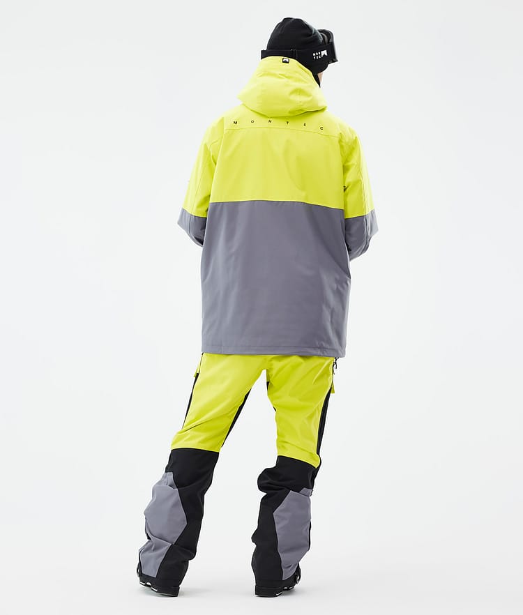 Montec Doom Skijakke Herre Bright Yellow/Black/Light Pearl, Bilde 4 av 10