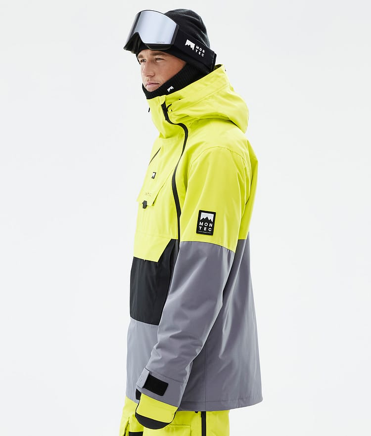 Montec Doom Skijakke Herre Bright Yellow/Black/Light Pearl, Bilde 5 av 10