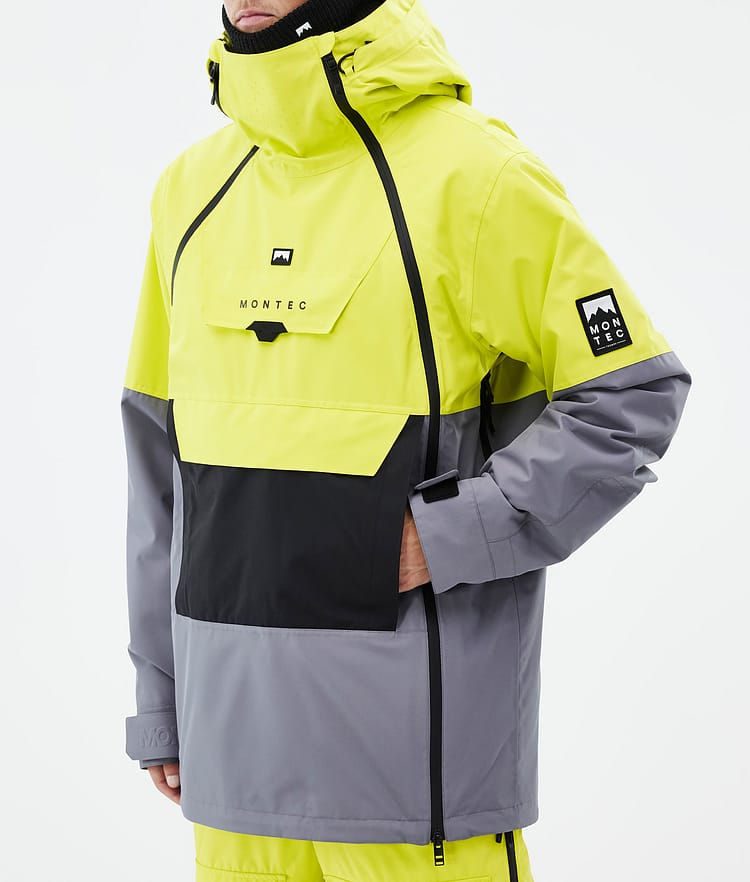 Montec Doom Skijakke Herre Bright Yellow/Black/Light Pearl, Bilde 7 av 10