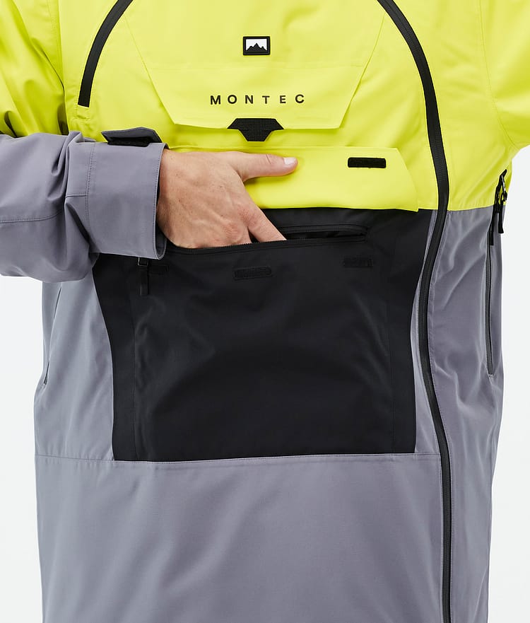 Montec Doom Skijakke Herre Bright Yellow/Black/Light Pearl, Bilde 8 av 10