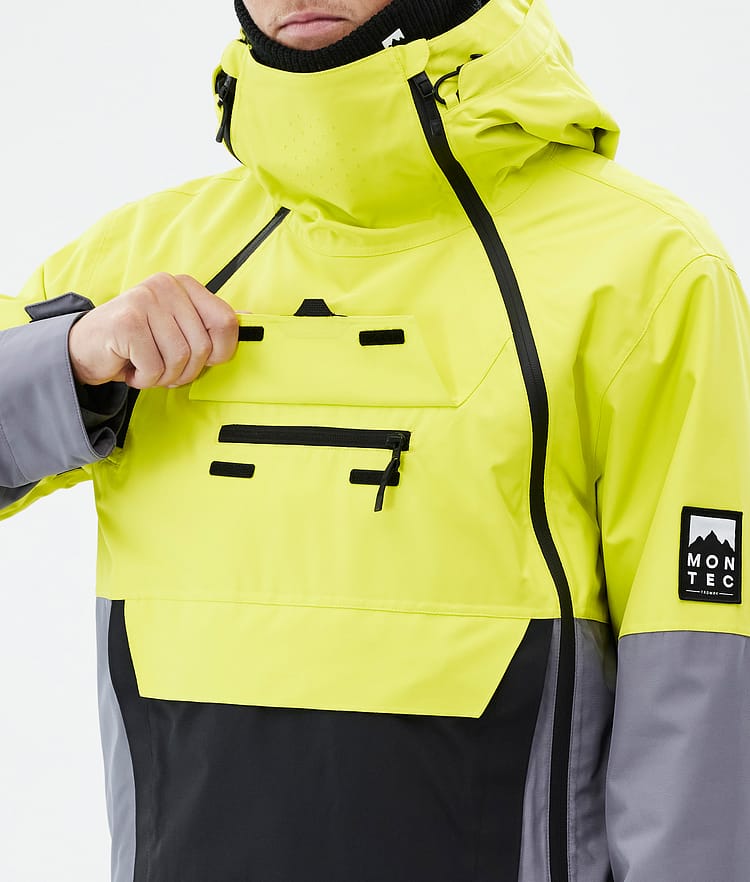 Montec Doom Skijakke Herre Bright Yellow/Black/Light Pearl, Bilde 9 av 10