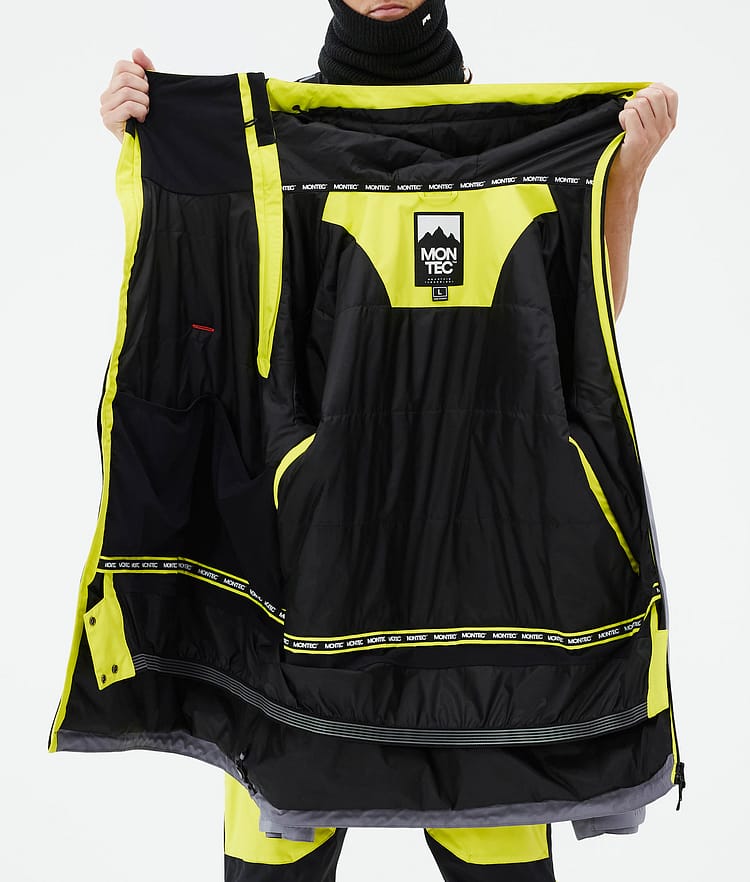 Montec Doom Skijakke Herre Bright Yellow/Black/Light Pearl, Bilde 10 av 10