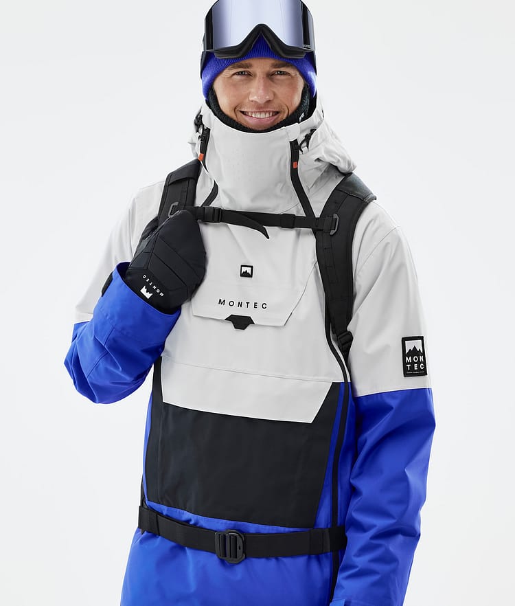 Montec Doom Skijakke Herre Light Grey/Black/Cobalt Blue, Bilde 2 av 11