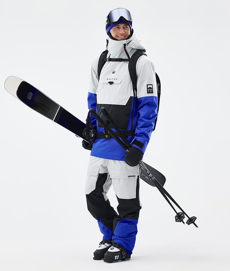 Montec Doom Skijakke Herre Light Grey/Black/Cobalt Blue, Bilde 3 av 11