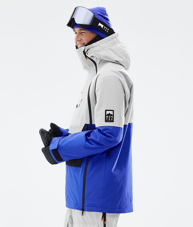 Montec Doom Skijakke Herre Light Grey/Black/Cobalt Blue, Bilde 6 av 11