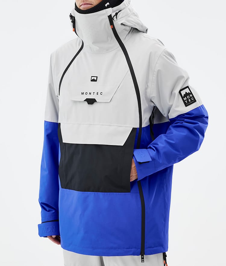 Montec Doom Skijakke Herre Light Grey/Black/Cobalt Blue, Bilde 8 av 11