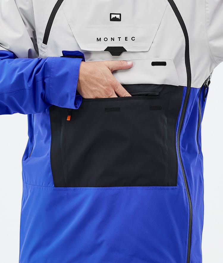 Montec Doom Skijakke Herre Light Grey/Black/Cobalt Blue, Bilde 9 av 11