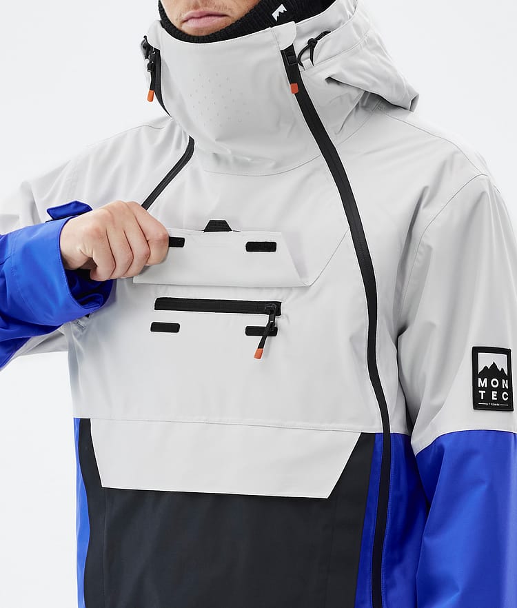 Montec Doom Skijakke Herre Light Grey/Black/Cobalt Blue, Bilde 10 av 11