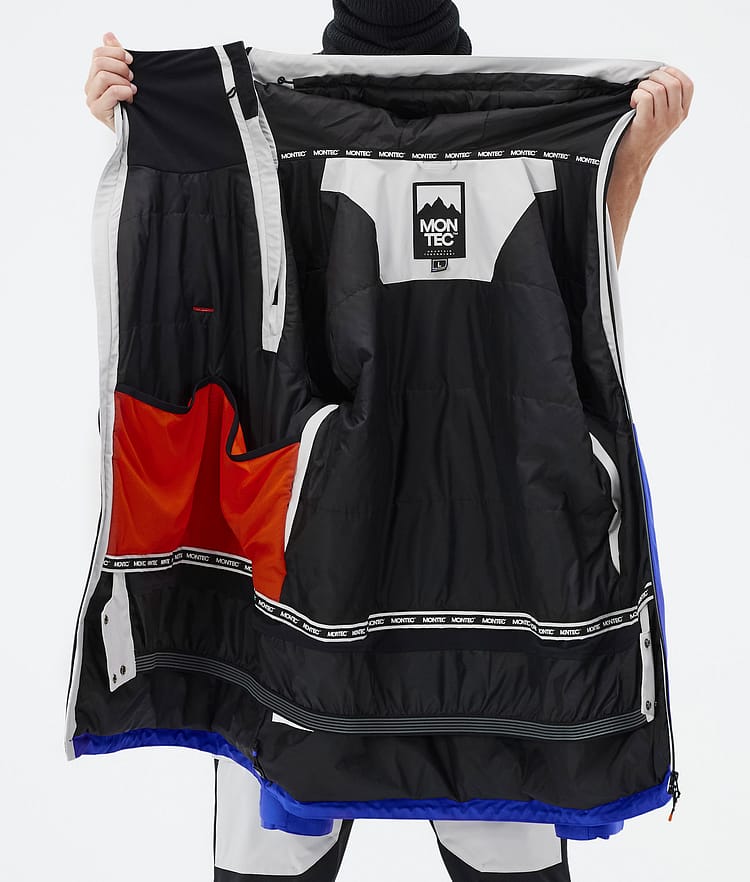 Montec Doom Skijakke Herre Light Grey/Black/Cobalt Blue, Bilde 11 av 11