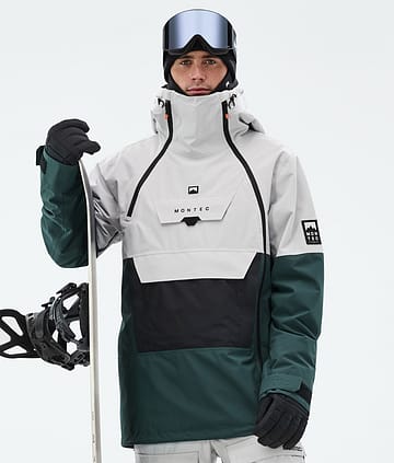 Montec Doom Snowboardjakke Light Grey/Black/Dark Atlantic