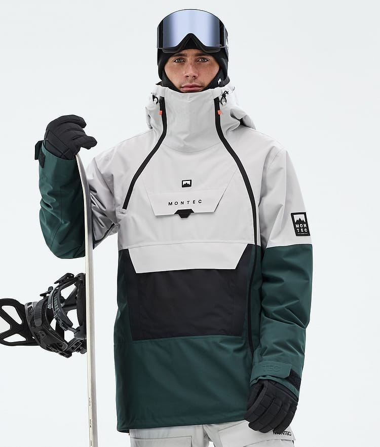 Montec Doom Snowboardjakke Herre Light Grey/Black/Dark Atlantic, Bilde 1 av 11